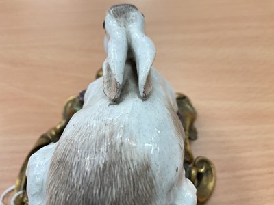 Lot 109 - Mid 18th century Meissen rabbit