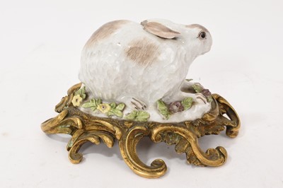 Lot 109 - Mid 18th century Meissen rabbit