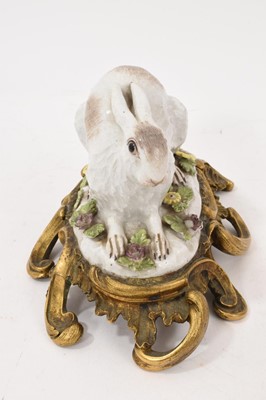 Lot 109 - Mid 18th century Meissen rabbit