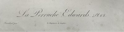 Lot 46 - Jacques Barraband (1768-1809) four engravings - La Perruche plates 62, 65, 67, 68, pub. Langlois, 33cm x 26cm, gilt frames