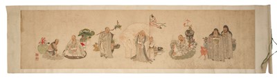 Lot 19th century Chinese scroll