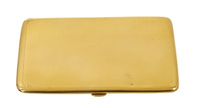 Lot Fine engine turned gold cigarette case by Dunhill
