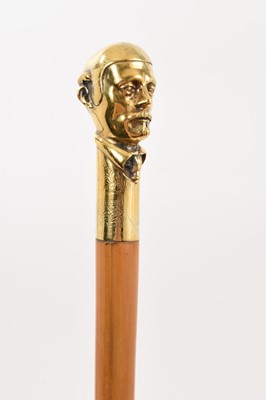 Lot 931 - Unusual 19th century gilt figural walking stick
