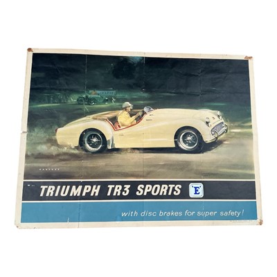 Lot 160 - Original Triumph TR3 dealership poster, 101 x 75.5cm