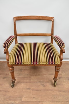 Lot Unusual 19th century beech framed crinoline chair