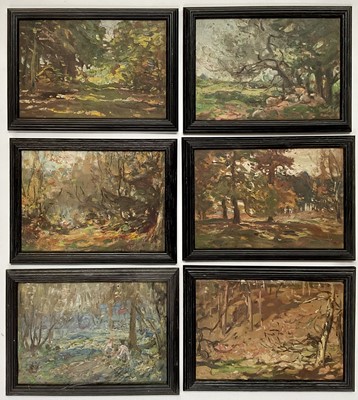 Lot 1309 - Attributed to Frederick Stuart Richardson (1855-1934) group of oil sketches - Landscapes