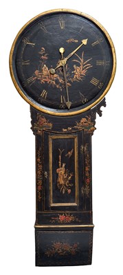 Lot 659 - George III Tavern Clock with chinoiserie decoration