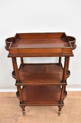 Lot Good 19th century French mahogany and brass mounted tricoteuse