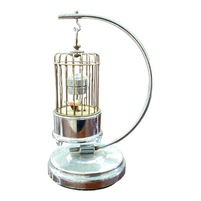 Lot 657 - Vintage German birdcage clock on stand