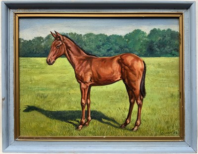 Lot 96 - Gilham, oil on canvas, portraits of a foal and mare and foal, signed. 30.5 x 25.5cm and 23 x 33cm.