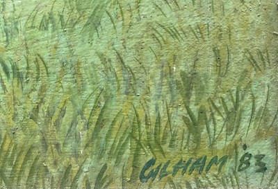 Lot 96 - Gilham, oil on canvas, portraits of a foal and mare and foal, signed. 30.5 x 25.5cm and 23 x 33cm.