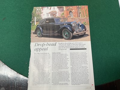 Lot 219 - 1939 SS Jaguar 1.5 litre Drophead Coupe, reg. no. FXE 374, chassis no. 56493.