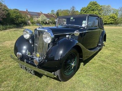 Lot 1939 SS Jaguar 1.5 litre Drophead Coupe, Registration FXE 374, chassis 56493. One of only six survivors worldwide and owned since 1963. A beautiful well cared example with unique long term owner...
