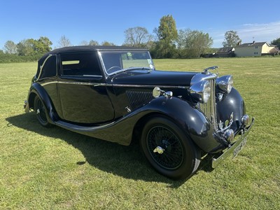 Lot 1939 SS Jaguar 1.5 litre Drophead Coupe, Registration FXE 374, chassis 56493. One of only six survivors worldwide and owned since 1963. A beautiful well cared example with unique long term owner...