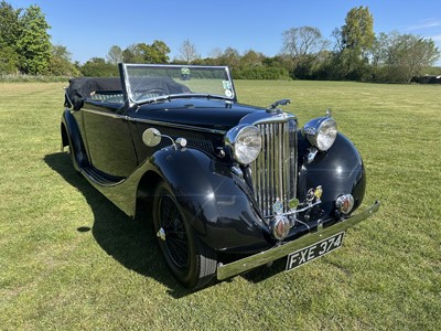 Lot 1939 SS Jaguar 1.5 litre Drophead Coupe, Registration FXE 374, chassis 56493. One of only six survivors worldwide and owned since 1963. A beautiful well cared example with unique long term owner...