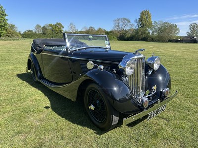 Lot 1939 SS Jaguar 1.5 litre Drophead Coupe, Registration FXE 374, chassis 56493. One of only six survivors worldwide and owned since 1963. A beautiful well cared example with unique long term owner...