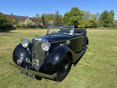 Lot 1939 SS Jaguar 1.5 litre Drophead Coupe, Registration FXE 374, chassis 56493. One of only six survivors worldwide and owned since 1963. A beautiful well cared example with unique long term owner...
