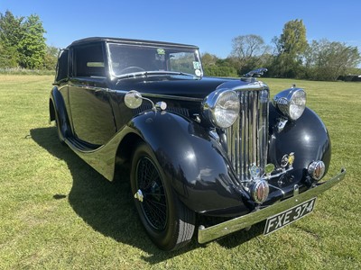 Lot 1939 SS Jaguar 1.5 litre Drophead Coupe, Registration FXE 374, chassis 56493. One of only six survivors worldwide and owned since 1963. A beautiful well cared example with unique long term owner...