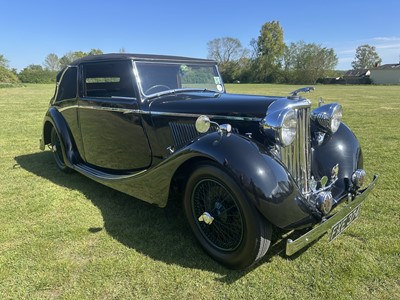 Lot 1939 SS Jaguar 1.5 litre Drophead Coupe, Registration FXE 374, chassis 56493. One of only six survivors worldwide and owned since 1963. A beautiful well cared example with unique long term owner...