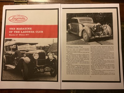 Lot 206 - 1939 Lagonda LG6 long saloon with sunroof, reg. no. SN 8865
