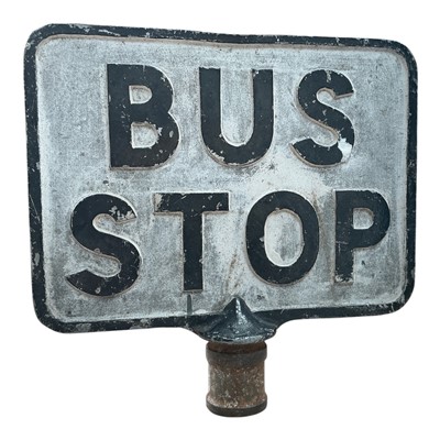 Lot 156 - Vintage metal Bus Stop sign, 30.5cm in width
