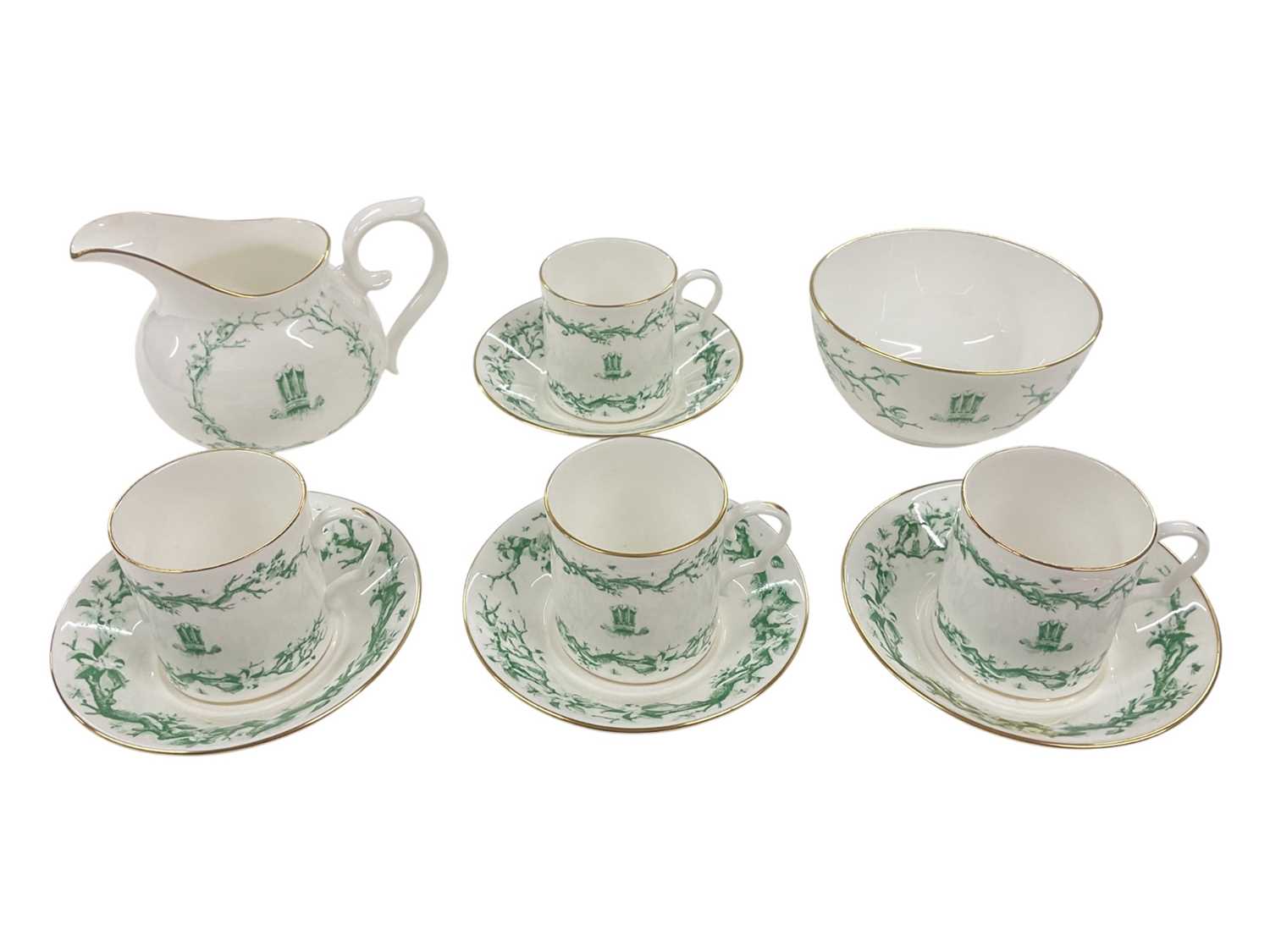 Lot 70 - H.R.H. Prince Charles, Prince of Wales, Royal presentation coffee set retailed by Thomas Goode