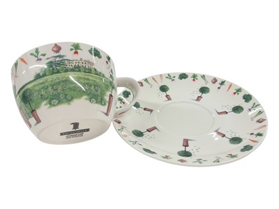 Lot 71 - H.R.H. Prince Charles, Prince of Wales, Highgrove breakfast cup and saucer, and Prince of Wales presentation opening of the Bristol Royal Hospital for Chidren 2001 teaware