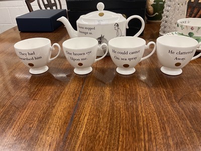 Lot 71 - H.R.H. Prince Charles, Prince of Wales, Highgrove breakfast cup and saucer, and Prince of Wales presentation opening of the Bristol Royal Hospital for Chidren 2001 teaware