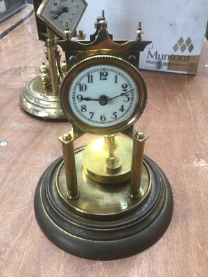 Lot 5000 - Four anniversary pendulum clocks to include three dome cased clocks to include Violeta, Schats and one other together with a quartz Haller mantel clock