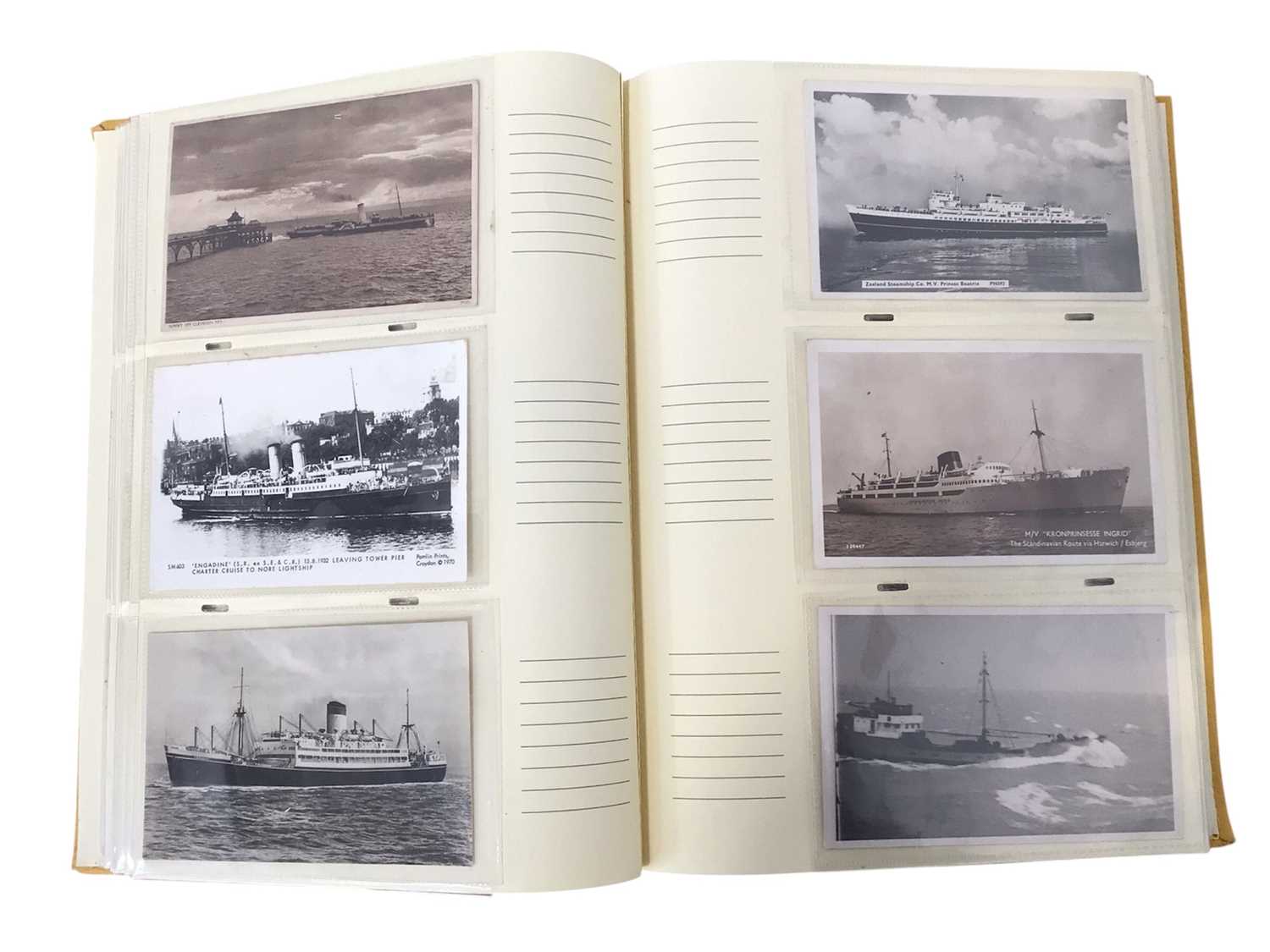 Lot 5026 - Album of postcards related to shipping, including early photographic