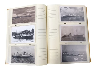 Lot 5026 - Album of postcards related to shipping, including early photographic