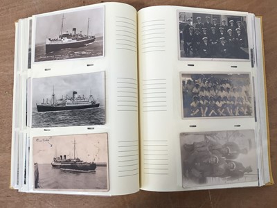 Lot 5026 - Album of postcards related to shipping, including early photographic