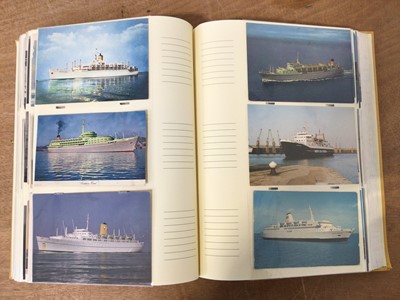 Lot 5026 - Album of postcards related to shipping, including early photographic