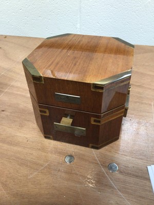 Lot 5005 - Baume & Mercier marine quartz chronometer in brass mounted octagonal wooden case