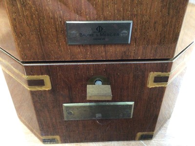Lot 5005 - Baume & Mercier marine quartz chronometer in brass mounted octagonal wooden case