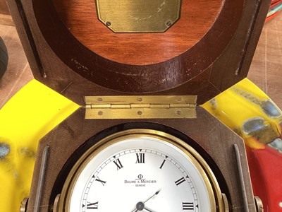 Lot 5005 - Baume & Mercier marine quartz chronometer in brass mounted octagonal wooden case