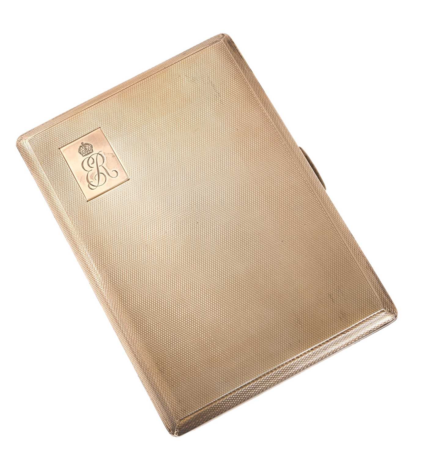 Lot 22 - H.M. Queen Elizabeth The Queen Mother, silver presentation cigarette case