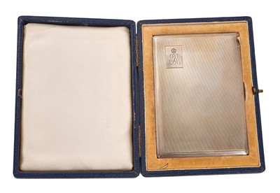Lot 22 - H.M. Queen Elizabeth The Queen Mother, silver presentation cigarette case