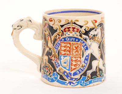Lot 23 - H.M. Queen Elizabeth The Queen Mother, Warden of the Cinque Ports 1979 commemorative paper weight in box with provenance and Court Circular and Dame Laura Knight designed 1937 Coronation mug...