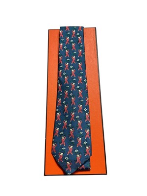 Lot 2500 - Hermès silk tie, oriental figure 7238 MA, boxed.