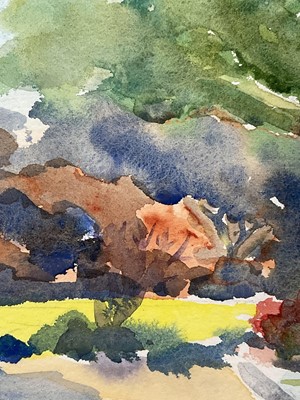 Lot 7 - David S. Tomlinson, Watercolour, Dedham Lock, signed, in glazed frame, 26.5cm x 35cm.
