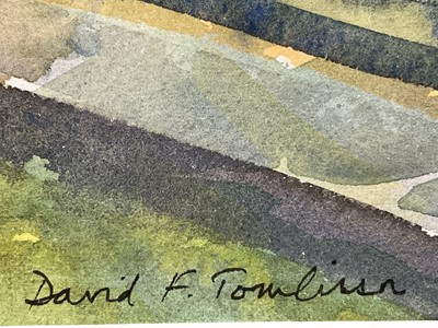 Lot 7 - David S. Tomlinson, Watercolour, Dedham Lock, signed, in glazed frame, 26.5cm x 35cm.