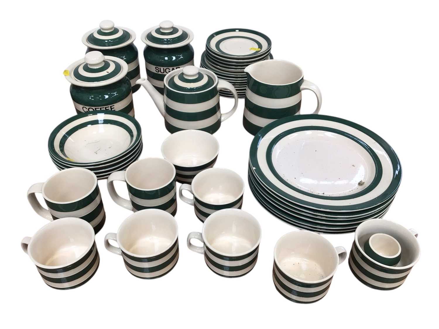 Lot 5003 - Collection of T.G Green Cornishware in Adder Green