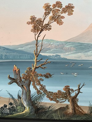 Lot 62 - Neapolitan School, 19th century gouache, Grotto del Cane, 42cm x 63cm, framed (without glass)