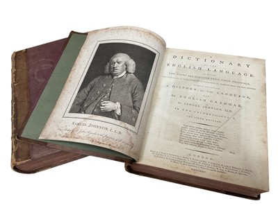 Lot 1386 - Samuel Johnson - A Dictionary of the English Language, 2 vols, Sixth Edition, 1785