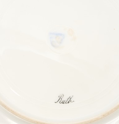 Lot 226 - Two 19th century Vienna porcelain cabinet plates depicting 'Ruth' and 'Fides'