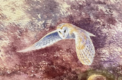 Lot 92 - Brian Rawling b 1930, watercolour, Evening Hunter, Suffolk, signed and dated 1974 verso, in glazed frame, 19.5cm x 50cm.
