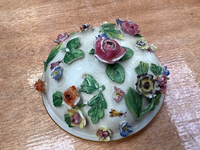 Lot 5047 - Group of four Vienna porcelain cups and saucers, together with two Dresden floral encrusted chocolate cups and covers, and a Coalport fluted cup and saucer
