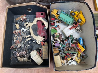 Lot 5057 - Group of vintage toys, including Hornby and Tri-ang, Britains, etc