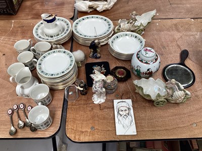Lot 5062 - Royal Doulton Tapestry tea service, Chinese Famille Verte ginger jar, art deco clock and others